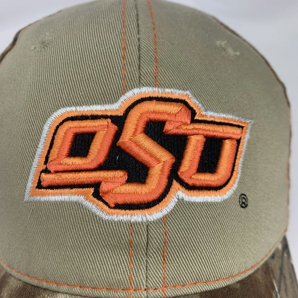 OSU Oklahoma State O Hat Realtree Camo Adjustable OSFM Cap Q3 Tech Wick Cool Dry